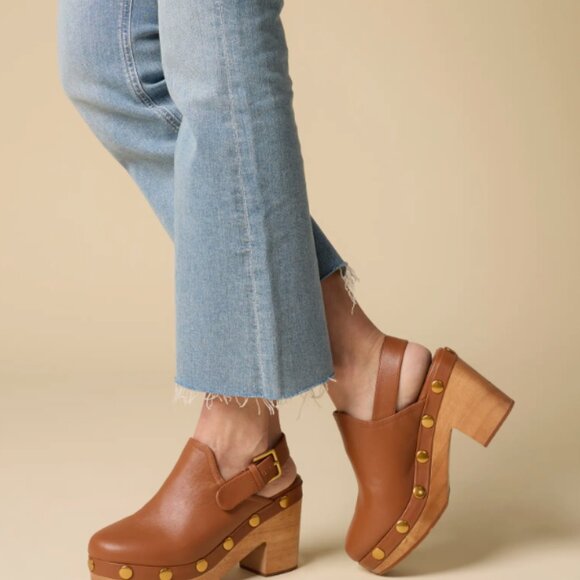 Charlotte Stone Hari Platform Slingback Studded Clog Size 8 NWT - Picture 3 of 11